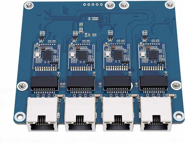 Main image of Pomya PCIe to Gigabit ETH Board, No Driver Required Plug and Play, for 5 PCI Express to 4 Port Gigabit Ethernet Board with RJ45 Ports RTL8153 Chip
