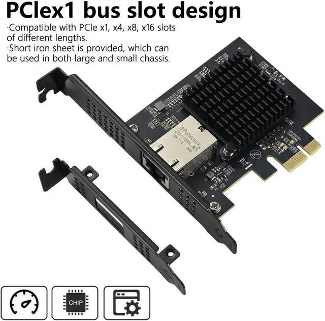 Alt view image 2 of 6 - 10Gbps Ethernet Networking Card PCIe x1 Interfaces for Enhanceds Data Transmission