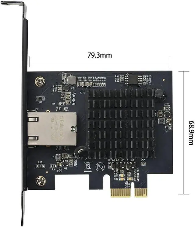 Alt view image 5 of 6 - 10Gbps Ethernet Networking Card PCIe x1 Interfaces for Enhanceds Data Transmission