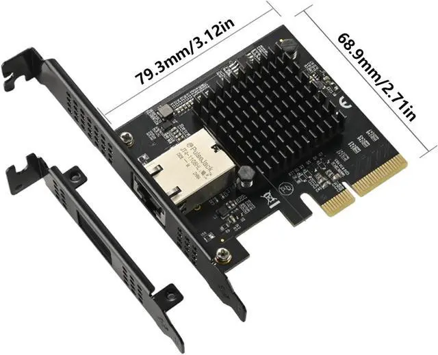 Alt view image 5 of 6 - Single Port RJ45 Networking Card PCIE PCIE Networking Adapter 1G/2.5Gbps/5Gbps/10Gbps Gigabit Ethernet Networking Card