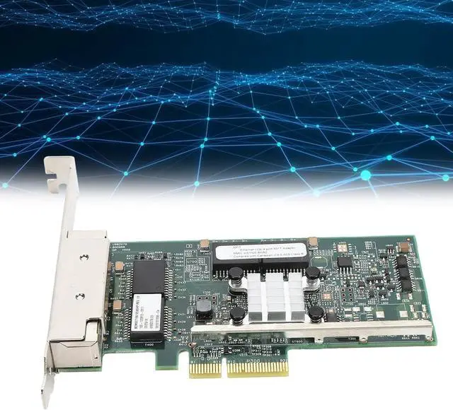Alt view image 4 of 7 - PCI Express Gigabit Network Server Adapter Card, Gigabit Desktop Adapter for BCM95719 Chip, 10 100 1000Mbps 4 Port PCIe Ethernet Adapter for PC