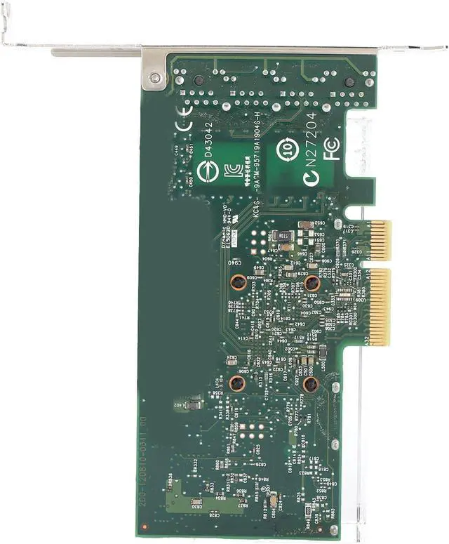 Alt view image 6 of 7 - PCI Express Gigabit Network Server Adapter Card, Gigabit Desktop Adapter for BCM95719 Chip, 10 100 1000Mbps 4 Port PCIe Ethernet Adapter for PC