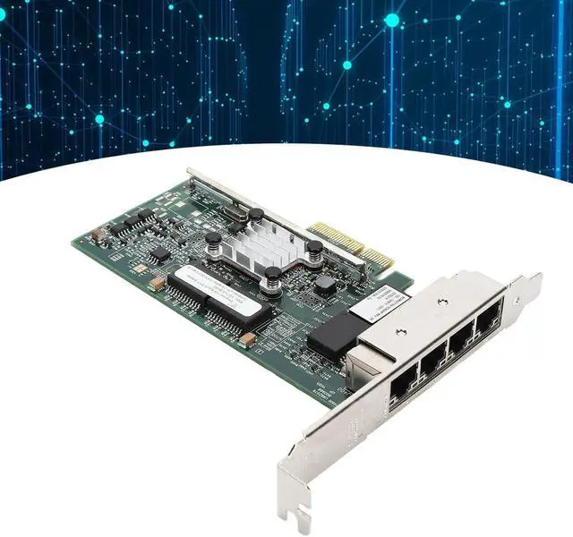 Alt view image 5 of 7 - PCI Express Gigabit Network Server Adapter Card, Gigabit Desktop Adapter for BCM95719 Chip, 10 100 1000Mbps 4 Port PCIe Ethernet Adapter for PC