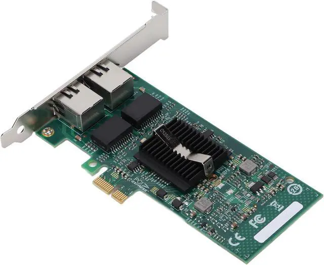 Alt view image 3 of 7 - FN82576 T2 Gigabit PCIe Network Card, Dual RJ45 Ports, 10/100/1000Mbps, 82576GB Chip, for Desktop Server, High Performance Ethernet Connectivity with LED Indicators