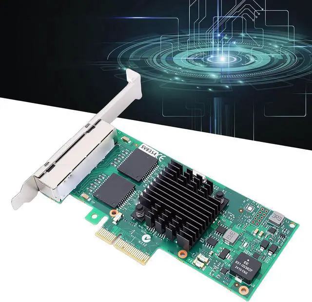 Alt view image 5 of 7 - ciciglow Gigabit Ethernet Network Card, 4 Port PCIe Adapter with 350AM4 Chipset and Low Profile Bracket, for Desktop PC Server Industrial Application