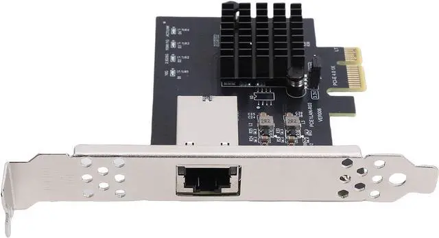 Alt view image 2 of 7 - 10Gb PCIe X1 Network Card, RTL8127AT Controller, Low Profile Bracket, Wired NIC for Workstations NAS Systems, Plug and Play with Wide OS Compatibility
