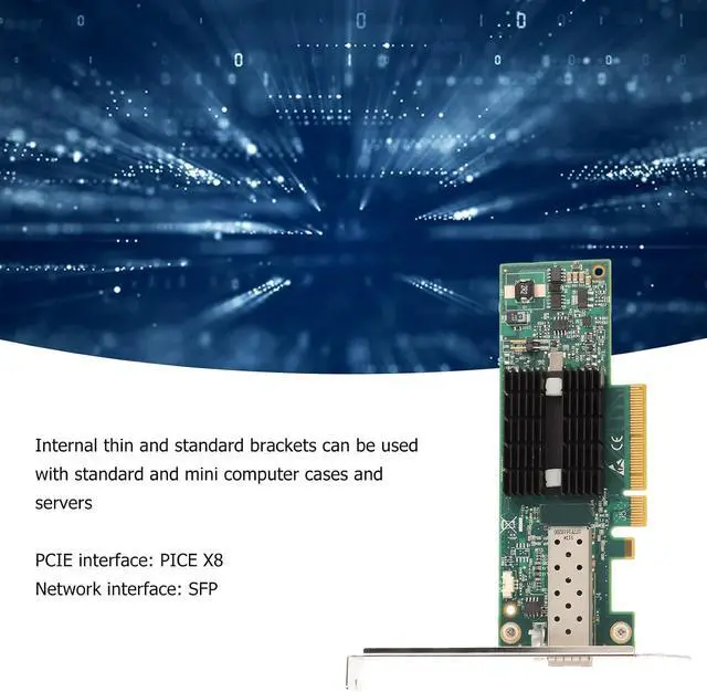 Alt view image 3 of 7 - Mnpa19xtr SFP Plus PCIE Card, PCB Material Ruggedized, 10Gb/S PCIE X8 Slot, Supports Multiple PC Copies for PC Chassis and Servers Windows Compatible