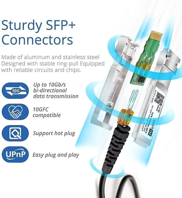 Alt view image 6 of 7 - H!Fiber.com 0.5m 10G SFP+ DAC with 10Gb Network Card, Single SFP+ Port, PCI Express X8, Support Windows Server/Linux/VMware