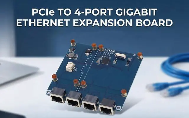 Alt view image 6 of 7 - Yunseity PCIe to Gigabit ETH Board, 4 Port Ethernet Expansion Card with Plug and Play, No Driver Required, for 5, Compatible with RTL8153 Chipset