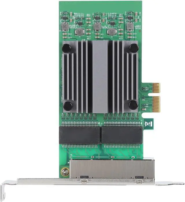 Alt view image 5 of 7 - 100/1000Mbps Gigabit Ethernet PCI Express Network Card, 4 RJ45 Ports Gigabit Ethernet Server Adapter for 82571 Chip, Network Card with 8 LED Indicators