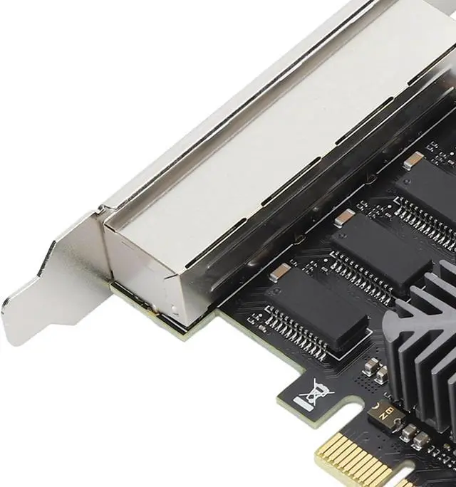 Alt view image 7 of 7 - PCIe Network Card Base T 2.5G, 8 LED Indicators J45 Reliability Ports 4 Port PCIe Ethernet Network Card for PC