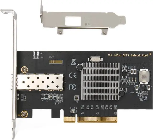 Main image of 10Gb PCIE NIC Network Card, Single SFP Port, 82599EN Controller, PCI Express Ethernet LAN Adapter, Compatible with Multiple OS, 10/100/1000/10000Mbps Transfer Rate