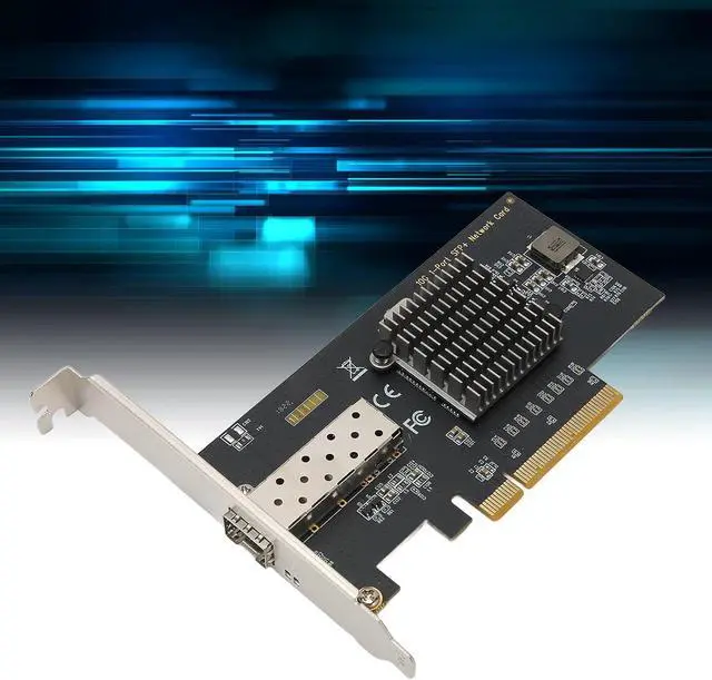 Alt view image 4 of 7 - Vikye PCIe Network Card, 10Gb SFP I/O Virtualization Network Adapter, IEEE 802.3z PCI Express Ethernet LAN Adapter, Compatible