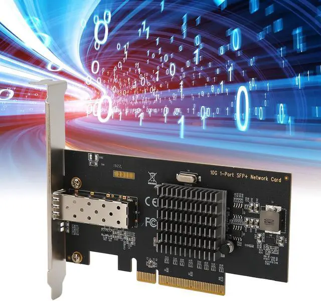 Alt view image 5 of 7 - Vikye PCIe Network Card, 10Gb SFP I/O Virtualization Network Adapter, IEEE 802.3z PCI Express Ethernet LAN Adapter, Compatible