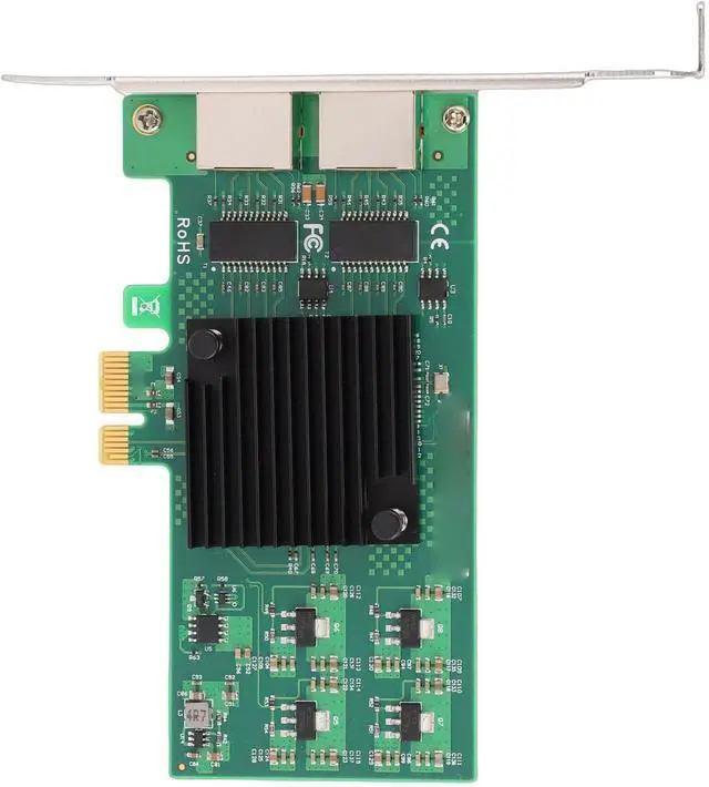 Alt view image 5 of 7 - Gigabit Ethernet Network Card PCI Express X1, Dual Port RJ45 with 82574L Chipset, 10/100/1000Mbps Adapter for Stable Performance, Supports PXE DPDK ISCSI Jumbo Frames for Desktop