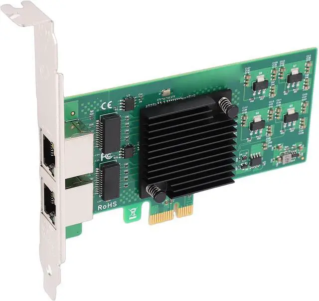 Alt view image 7 of 7 - Gigabit Ethernet Network Card PCI Express X1, Dual Port RJ45 with 82574L Chipset, 10/100/1000Mbps Adapter for Stable Performance, Supports PXE DPDK ISCSI Jumbo Frames for Desktop