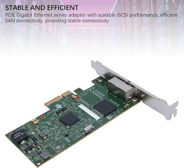 Alt view image 3 of 7 - Dual Port PCIE Gigabit Ethernet Server Adapter, I350 T2 Network Card with QoS Traffic Management VLAN Aggregation Multi CPU Load Balancing