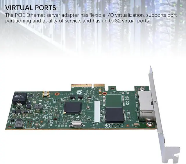 Alt view image 4 of 7 - Dual Port PCIE Gigabit Ethernet Server Adapter, I350 T2 Network Card with QoS Traffic Management VLAN Aggregation Multi CPU Load Balancing