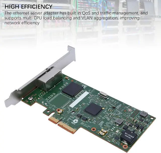 Alt view image 3 of 7 - Network Card, Ethernet Server Adapter with I350 Chip, PCIe Gigabit Double Port Network Card for Server Applications