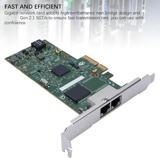 Alt view image 6 of 7 - Dual Port PCIE Gigabit Ethernet Server Adapter, I350 T2 Network Card with QoS Traffic Management VLAN Aggregation Multi CPU Load Balancing
