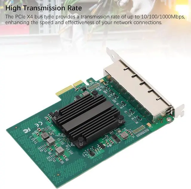 Alt view image 3 of 7 - 1000Mbps High Speed Transmission PCIe Gigabit Network Card for Desktop Server with 6 RJ45 Ports