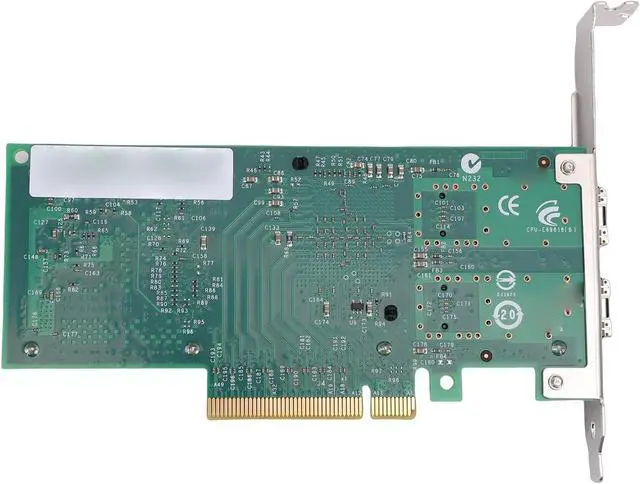 Alt view image 7 of 7 - PCI Express Ethernet Adapter with 82599 Chip, 10GB PCI-E X8 Fiber Network Card for Server, FreeBSD, Effective Hardware Acceleration Functions, Dual SFP+ Ports