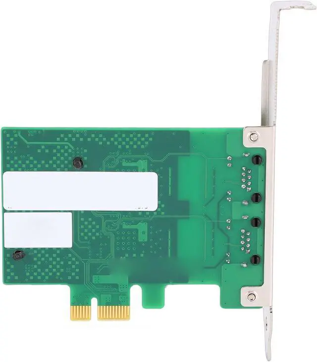 Alt view image 5 of 7 - Dual Port Gigabit Network Card, 2 x RJ45 PCIe Wired Ethernet Adapter with Gold Plated Connectors and Heatsink, for Desktop PC with Controller