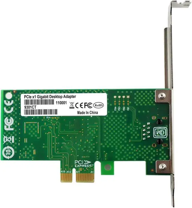 Alt view image 3 of 4 - 9301CT for 82574L Chipset EXPI9301CT Gigabit Ethernet Desktop PCIE X1 Network Adapter 10/100/1000Mbps NIC for Computer