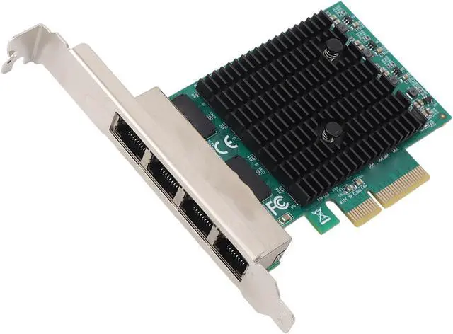 Alt view image 7 of 7 - Dpofirs PCIe Gigabit Network Card, Copper Cable PCI Express Gigabit Ethernet Card 4 Ports Plug and Play for Desktop PC