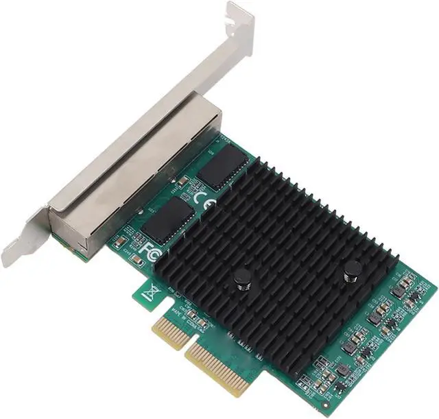 Alt view image 2 of 7 - Dpofirs PCIe Gigabit Network Card, Copper Cable PCI Express Gigabit Ethernet Card 4 Ports Plug and Play for Desktop PC