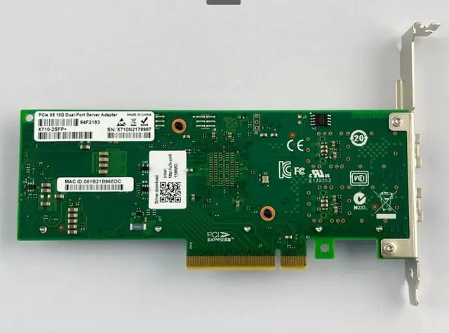 Alt view image 2 of 2 - X710-2SFP+ Dual-Port 10G PCIe x8 Server Network Adapter, SFP+