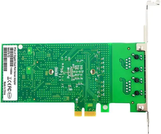 Alt view image 3 of 4 - 82575-T2 PCI-Ex1 Gigabit Network Adapter Dual RJ45 Port Network LAN Card for 82575 chip The Same as E1G42ET