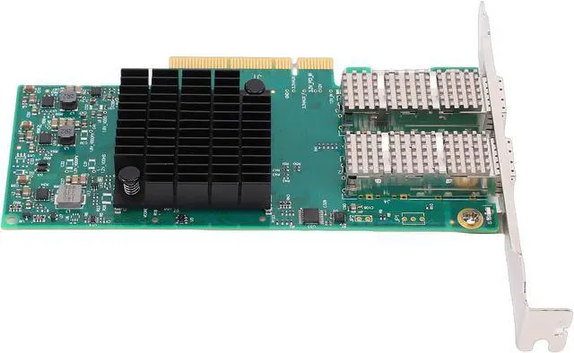 Alt view image 2 of 7 - Dual Port Server Network Card, High Efficiency 10G SFP+ Low Latency RDMA Support for GPU Computing Platforms and Data Centers