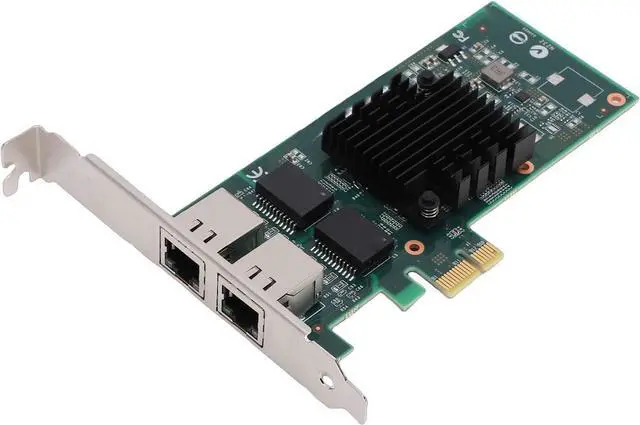 Alt view image 4 of 7 - GOWENIC 1Gb Network Card, Dual RJ45 Ports PCIe 2.0 X1 Gigabit Ethernet Adapter with Gold Plated Connectors, for wins Servers