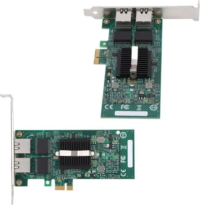 Alt view image 4 of 7 - FN82576 T2 Gigabit PCIe Network Card, Dual RJ45 Ports, 10/100/1000Mbps, 82576GB Chip, for Desktop Server, High Performance Ethernet Connectivity with LED Indicators