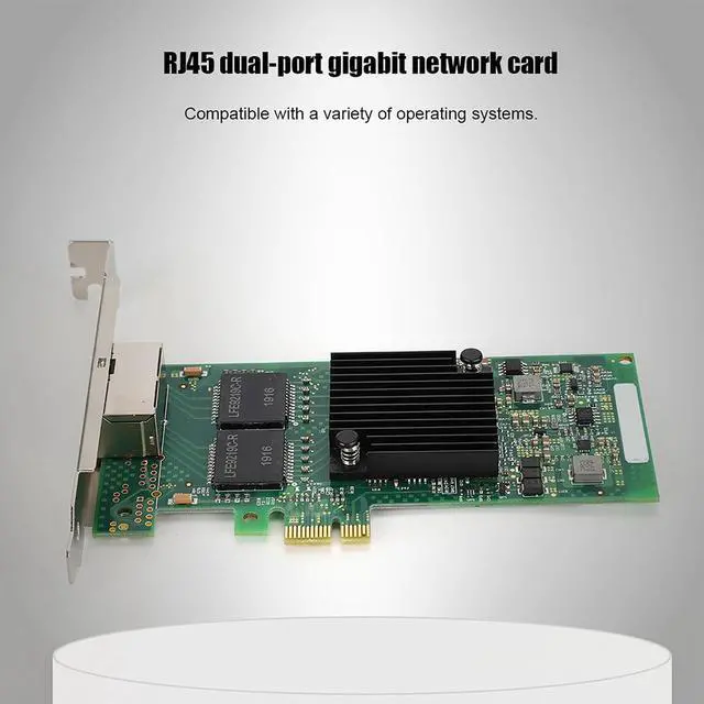 Alt view image 5 of 7 - I350 - T2V2 PCIe x1 Double Port Gigabit Ethernet Network Card, Server NIC with Gold - Plated PCIe Interface, RJ45 Dual Port for Data Center, Server, Internet Cafe
