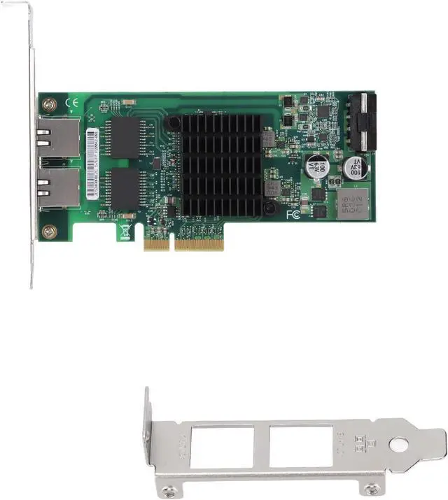 Alt view image 6 of 7 - Gigabit Network Card, PCIE X4 Rj45 10/100/1000Mbps Gigabit Dual Port Electric Port Network Adapter Support Jumbo Frames, Tso, VLAN, PXE, WOL