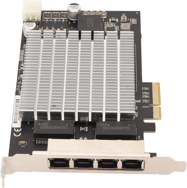 Alt view image 3 of 7 - JTLB PoE Network Card 4 RJ45 Ports PCIe Slot 2.5G 30W Over 328ft Distance Gigabit Ethernet Card for Computer Industry