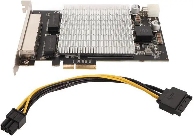 Alt view image 5 of 7 - JTLB PoE Network Card 4 RJ45 Ports PCIe Slot 2.5G 30W Over 328ft Distance Gigabit Ethernet Card for Computer Industry