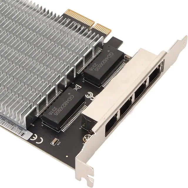 Alt view image 7 of 7 - PoE Network Card 4 RJ45 Ports PCIe Slot 2.5G 30W Over 328ft Distance Gigabit Ethernet Card for Computer Industry