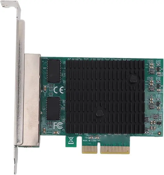 Alt view image 5 of 7 - 4 Port PCIe Gigabit Network Card, RTL8125B LAN Controller 2.5G Ethernet Adapter with 2500 1000 100Mbps RJ45 Ports, for Desktop PC Workstation Server