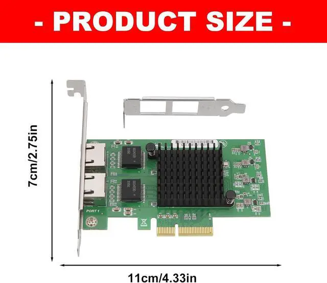 Alt view image 4 of 7 - PieceIe Networking Card PieceIE Ethernet Adapter Two Port RTL8125B Chip Low Power Consumption for Fast Speed Networking Expans