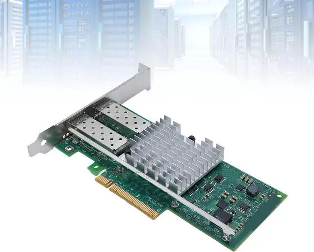 Alt view image 3 of 7 - 10Gbps Dual Port SFP + Network Card, PCIe X8 Ethernet Adapter with 82599 Chip and Fiber Connectivity, for Server and Virtual Machine Support