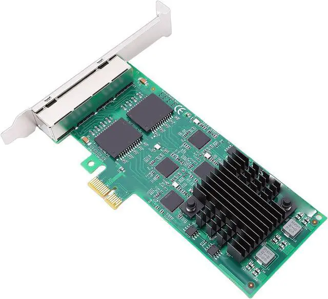 Alt view image 5 of 7 - Yunseity Gigabit Ethernet PCIe Network Card, 4 Port RJ45 PCI Express 2.1 x1 Adapter with Slim Full Height Bracket, for Server Desktop Industrial Applications