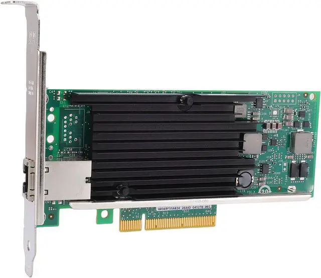 Alt view image 7 of 7 - Fabater 10Gb PCIe Network Card, X540 Controller Intelligent Offload Technology Ethernet Adapter, RJ45 Port 100MbE PCIe V2.1 X8 Interface, Data Center NIC with Heat