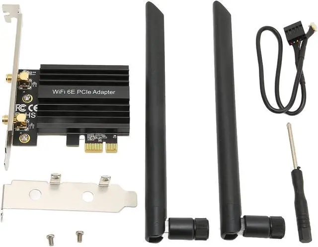 Alt view image 7 of 7 - Wireless LAN Card 6E PCIE, Lower Latency Faster Speed, BT 5.2 Technology, Gold Plated Interface Built in Heat Sink, Multi Band 5Ghz 6Ghz 2.4Ghz for PC