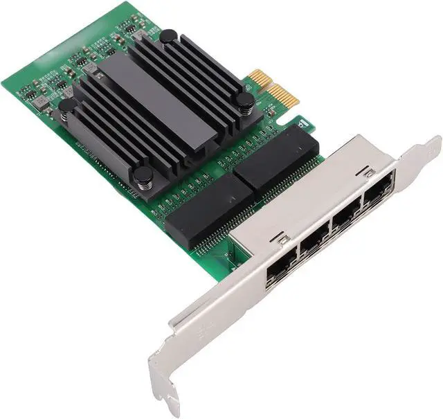 Alt view image 4 of 7 - 4-Port PCIe X1 Industrial Grade Network Adapter Card with 82571 Chip, Energy Efficient Mode for Servers/, 4 RJ45 Ports