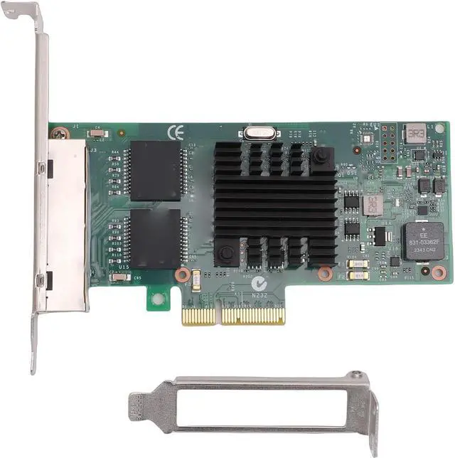 Main image of Gigabit Network Card, 4 Port PCIe 2.0 X4 Ethernet Adapter with 82580 Chip Support, for Servers Desktops Industrial Machine Storage Systems