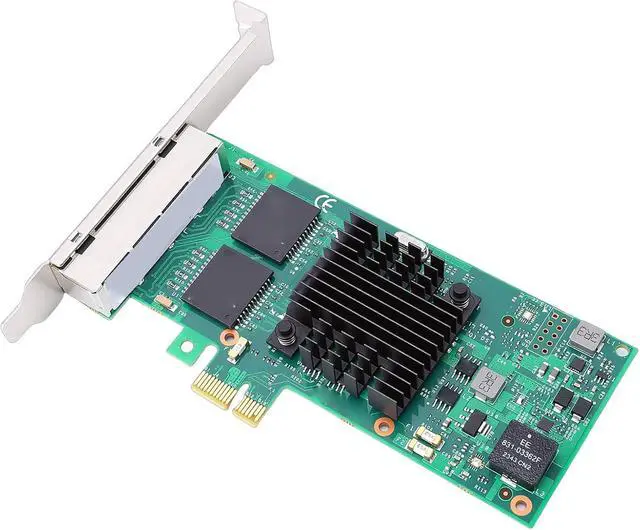 Alt view image 7 of 7 - GOWENIC PCI Express NIC Card, 4 Port Gigabit Ethernet Network Adapter with 82580 Chipset Support, for Servers Desktops Industrial Applications