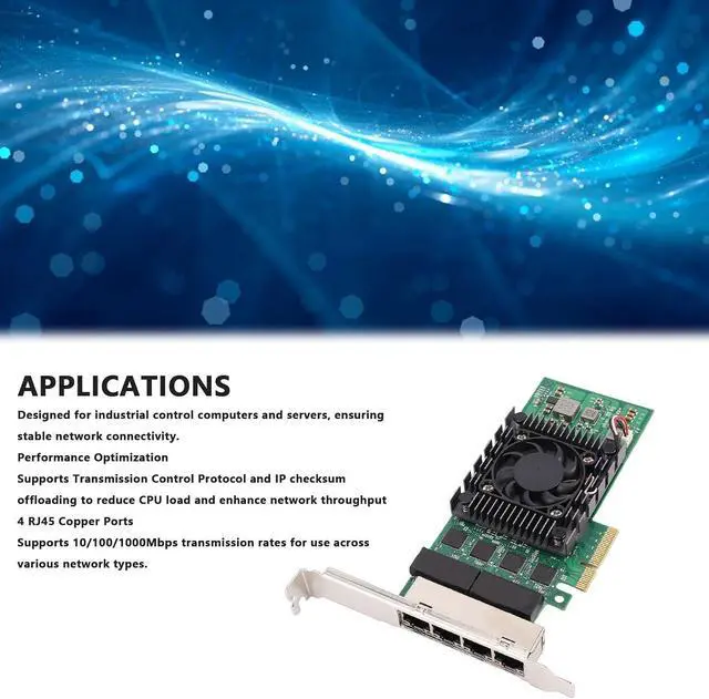 Alt view image 5 of 7 - PCI Express Nic Card with 4-Port Gigabit Ethernet Network for Reliable Performance